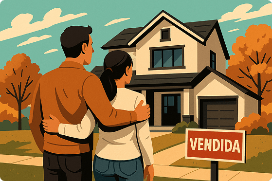 Pareja comprando casa