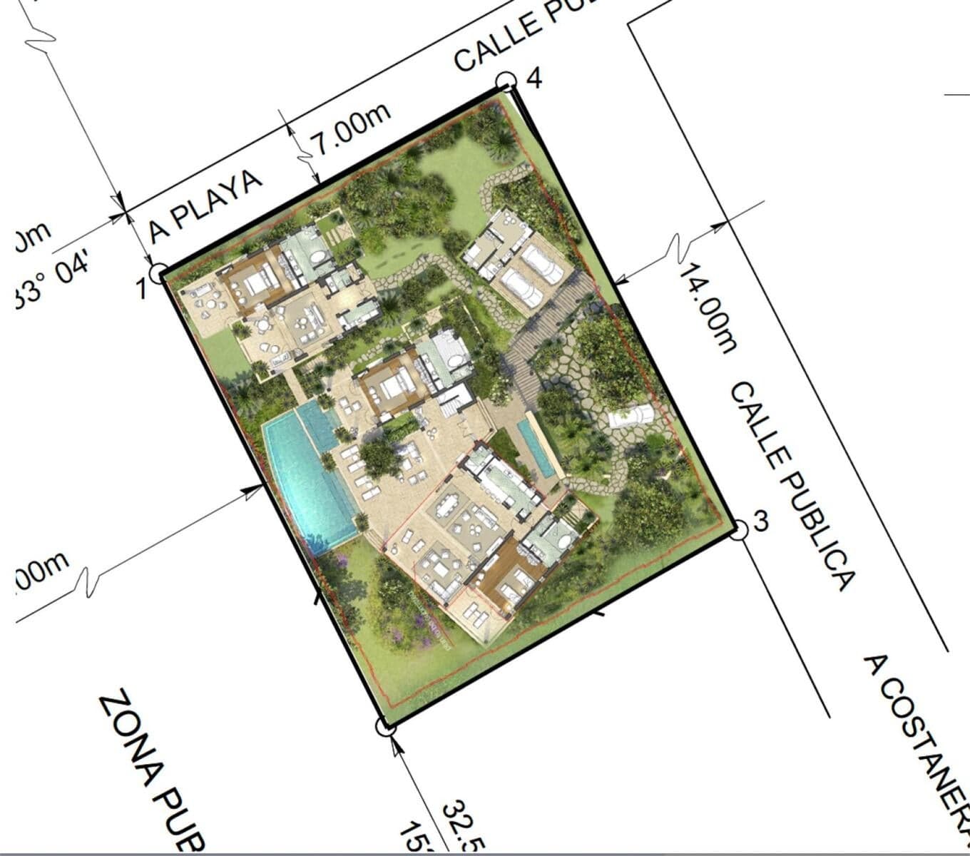 Land at Bahía Ballena