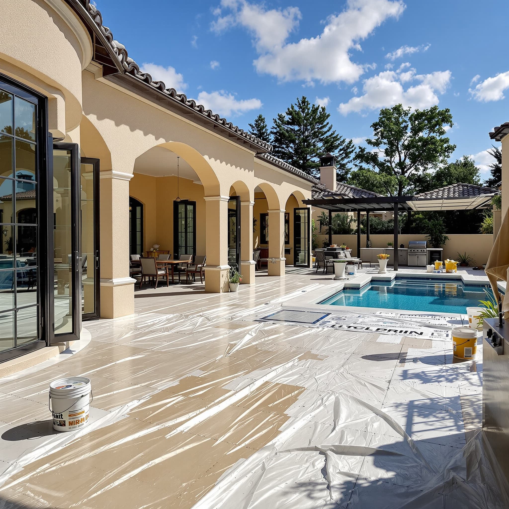 Pintura exterior en Bosques de Lindora, Pozos