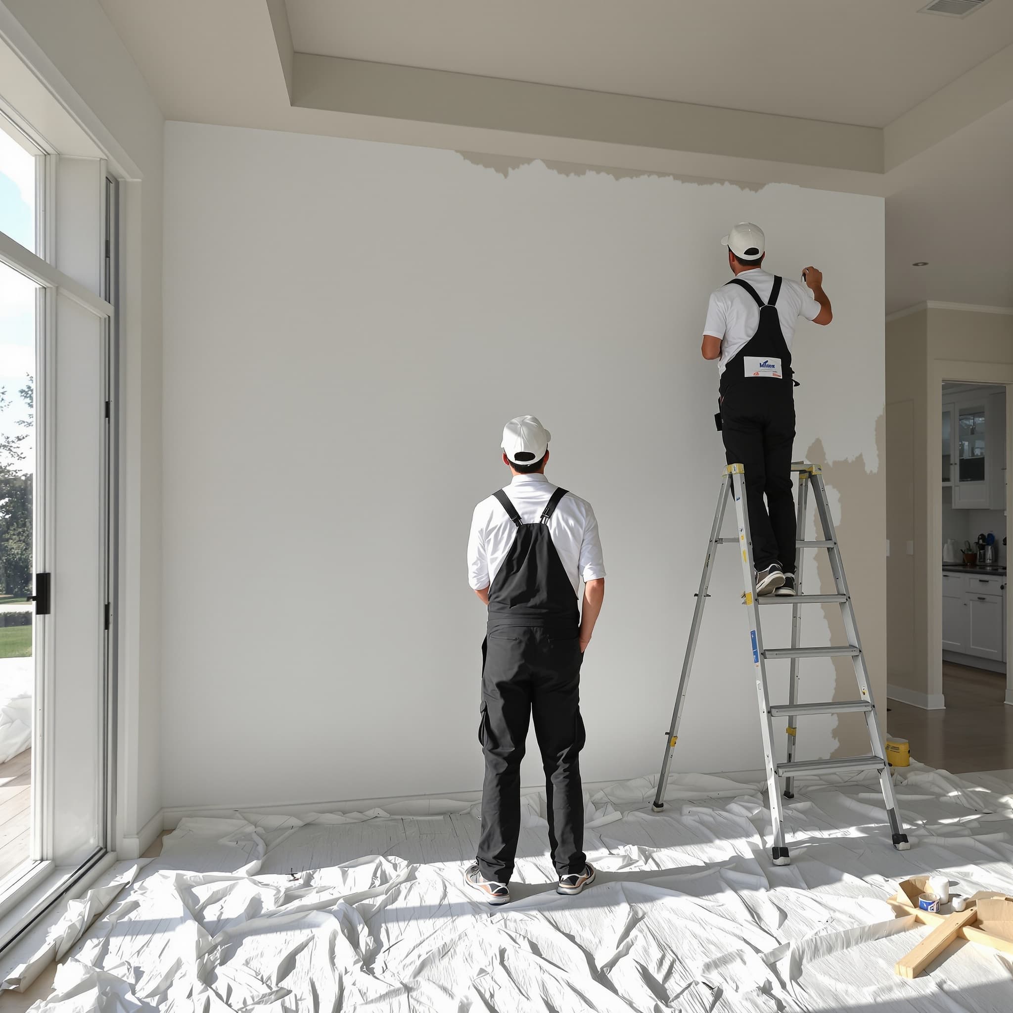 Detalles de pintura en Cerro Alto, Escazú